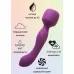 Фиолетовый двусторонний вибромассажер Heating Wand с нагревом - 22 см фиолетовый 