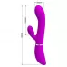 Лиловый вибратор-кролик с подвижной клиторальной щеточкой Clitoris Vibrator - 20,8 см лиловый 