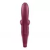 Бордовый вибратор-кролик Touch me - 21,2 см бордовый 