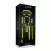 Набор для БДСМ Bondage Kit #1 с неоновым эффектом черный с зеленым 