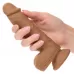 Коричневый фаллоимитатор Dual Density Silicone Studs - 17,75 см коричневый 
