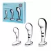 Набор из 3 стальных стимуляторов простаты Stainless Steel P-spot Training Set серебристый 