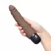Коричневый вибромассажер 7  Realistic Vibrator - 20 см коричневый 