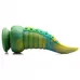 Фантазийный фаллоимитатор в форме щупальца Monstropus Tentacled Monster Silicone Dildo - 21,6 см зеленый с желтым 