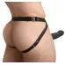 Черный полый страпон с вибрацией 2’’ Erection 28X Smooth Vibrating Silicone Penis Sheath черный 