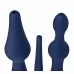 Набор из 3 универсальных насадок для анального душа Universal 3 Piece Silicone Enema Attachment Set синий 