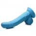 Голубой фаллоимитатор на присоске 7.5  Dildo with Balls - 21,5 см голубой 
