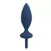 Синяя анальная пробка с кольцом Butt Plug with Loop S - 11,5 см синий 