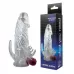 Закрытая прозрачная вибронасадка на пенис Crystal Sleeve Vibe - 12 см прозрачный 
