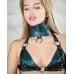 Изумрудный широкий ошейник Wide Emerald Collar изумрудный 