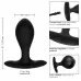 Черная расширяющаяся анальная пробка Weighted Silicone Inflatable Plug M черный 
