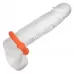 Оранжевое эрекционное кольцо Liquid Silicone Dual Ball Ring оранжевый 