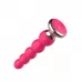 Розовый вибратор-ёлочка Mini Vibrator с пультом ДУ - 19 см розовый 
