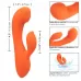 Оранжевый вибромассажер Stella Liquid Silicone Dual “G” - 17,75 см оранжевый 
