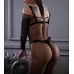 Эффектные замшевые трусы-стринги Sex Game черный S-M