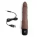 Коричневый вибромассажер 7  Realistic Vibrator - 20 см коричневый 