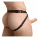 Телесный полый страпон 2  Erection 28X Smooth Vibrating Silicone Penis Sheath - 16 см телесный 
