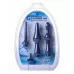 Набор из 3 универсальных насадок для анального душа Universal 3 Piece Silicone Enema Attachment Set синий 