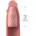 Телесная вибронасадка на член 3  Vibrating Mega X-tension with Remote - 22,9 см телесный 