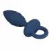 Синяя анальная пробка с кольцом Butt Plug with Loop S - 11,5 см синий 