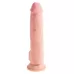 Телесный фаллоимитатор на присоске 10  Triple Density Fat Cock with Balls - 27,9 см телесный 