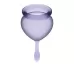 Набор фиолетовых менструальных чаш Feel good Menstrual Cup фиолетовый 