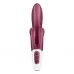 Бордовый вибратор-кролик Touch me - 21,2 см бордовый 