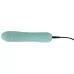 Аквамариновый мини-вибратор Straight Vibrator - 16,4 см аквамариновый 