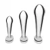 Набор из 3 стальных стимуляторов простаты Stainless Steel P-spot Training Set серебристый 