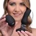 Черная анальная вибропробка с пультом ДУ Curved Rimming Plug Slim M - 13,9 см черный 
