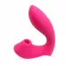 Розовый  L-образный вибромассажёр с вакуумной стимуляцией 3,5’’ Silicone Billow Suction Lover розовый 