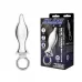 Металлический плаг с кольцом Stainless Steel Metal Tapered Butt Plug With Loop Hardware - 10 см серебристый 