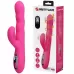 Розовый вибростимулятор-кролик с волновыми движениями Winters - 25,2 см розовый 
