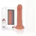 Телесный реалистичный вибратор с управлением через приложение - 22 см  