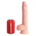 Телесный фаллоимитатор на присоске 10  Triple Density Fat Cock with Balls - 27,9 см телесный 