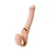 Телесный безремневой вибрострапон Silicone Bendable Strap-On - size M телесный 