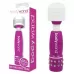 Фиолетово-белый жезловый мини-вибратор с кристаллами Mini Massager Neon Edition фиолетовый с белым 