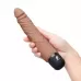 Кофейный вибратор-реалистик 7  Realistic Vibrator - 20 см кофейный 
