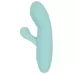 Бирюзовый мини-вибратор с клиторальным отростком Rabbit Vibrator - 15,5 см бирюзовый 