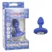Синяя анальная вибропробка Small Rechargeable Vibrating Probe - 7,5 см синий 