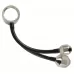 Эрекционное кольцо с 2 фигурными подвесами Heavy Gear cock ring   ass plugs серебристый с черным 