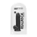 Черный фаллоимитатор Realistic Cock With Scrotum - 21,5 см черный 