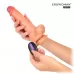 Телесный реалистичный вибратор Erowoman - 21 см телесный 