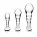 Набор из 3 стальных стимуляторов простаты Stainless Steel P-spot Training Set серебристый 