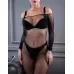 Эффектные замшевые трусы-стринги Sex Game черный S-M