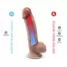 Телесный фаллоимитатор на присоске Silexd Premium Real Skin Model 1 8’’ - 20,5 см телесный 