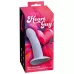 Голубой вибростимулятор на присоске Heart Guy - 17 см голубой 