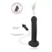 Черный фаллос с имитацией эякуляции Silicon Cum Dildo L - 19,6 см черный 