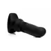 Черный фрикционный вибратор Silicone Vibrating   Thrusting Plug with Remote Control - 17,1 см черный 