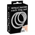 Набор из 3 эрекционных колец под металл Metallic Silicone Cock Ring Set серебристый 